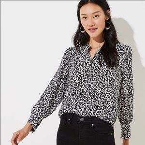 Loft Cheetah Print Blouse